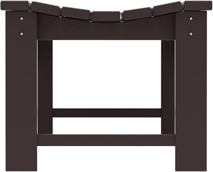 Westin Outdoors Malibu WO 48" Length Backless Poly Wood Outdoor/Garden Bench, Dark Brown