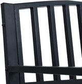 Garden Bench Black Powder-Coated Steel 47.2 in Long, Durable Outdoor Furniture for Patio, Porch - Photo 7
