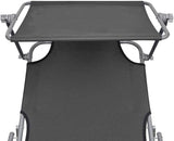 Folding Sun Lounger, Patio Chaise Lounge Chair, Outdoor Recliner Lounge Chair Sun Loungers - Photo 7