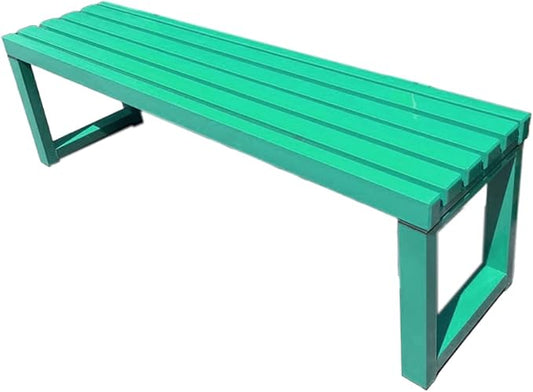 Outdoor Metal Garden Bench - Weatherproof Cast Iron with Sturdy Iron Frame for Patio and Park Use