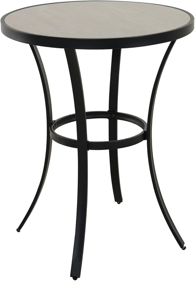 Grand patio Counter Height Bar Table, 35.5” Outdoor Weather-Resistant Round Dining Table