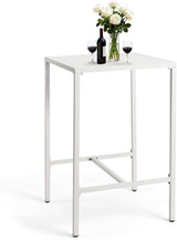 VINGLI 27 Inch Outdoor Bar Table, All-Weather Aluminum Patio Balcony Pub Table for Pool, Blacony, Yard (White) - Photo 1