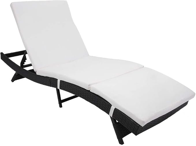 VINGLI Adjustable Patio Wicker Chaise Lounge Outdoor, Rattan Outdoor Lounge Chair - Photo 1