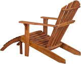 Chaise Lounge Chair Outdoor Furniture Patio Adirondack Chair with Footrest Solid Acacia WoodDesigned for Patio, Garden - Photo 3