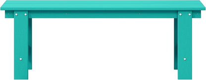 WestinTrends Ashore Outdoor HDPE 48" Modern Backless Patio Bench, Turquoise