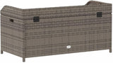 Storage Bench Grey and Brown Park Bench Garden Seating for Lawn Outdoor - Photo 6