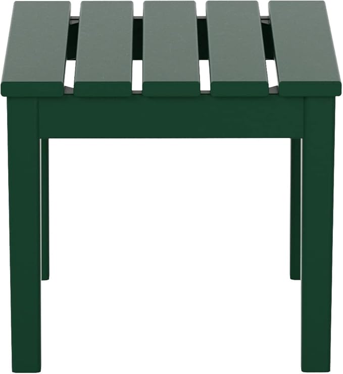 WestinTrends Ashore Outdoor Patio Modern Adirondack Side Table, Dark Green