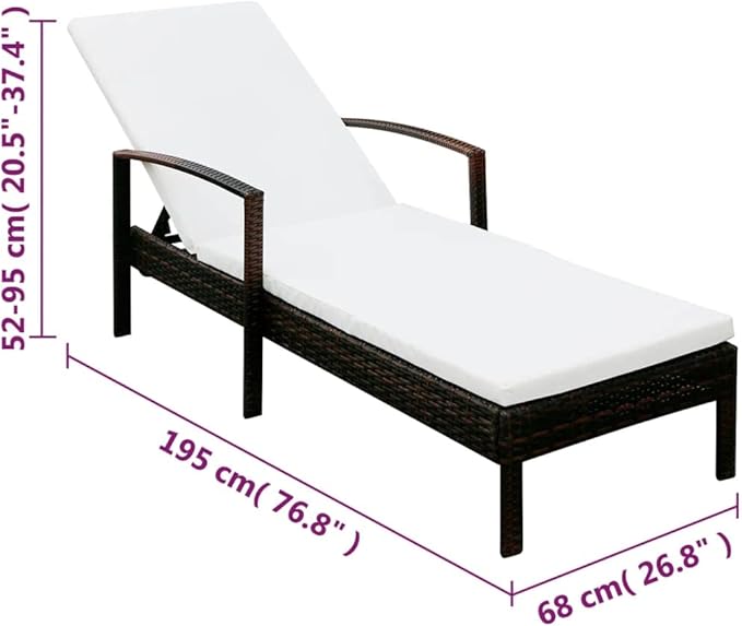 Sun Lounger Chaise Lounge, Lounge Chairs for Outside, Pool Lounge Chairs, Outdoor Chaise Lounge, Patio Lounge Chair - Photo 2