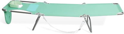 Ostrich Chaise Lounge Outdoor Lightweight Folding Adjustable Reclining Beach Chair for Tanning Pool Lake Patio Lawn Camping, Teal (4 Pack)