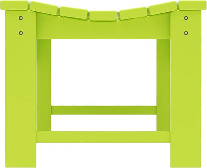 Costaelm Outdoor Benches Weatherproof, All Weather Resistant Park Bench Poly Lumber Backless Garden Bench Seat for Entryway Front Porch, Lime
