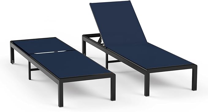 Aluminum Lounge Chairs Outdoor Chaise Furniture - Photo 1