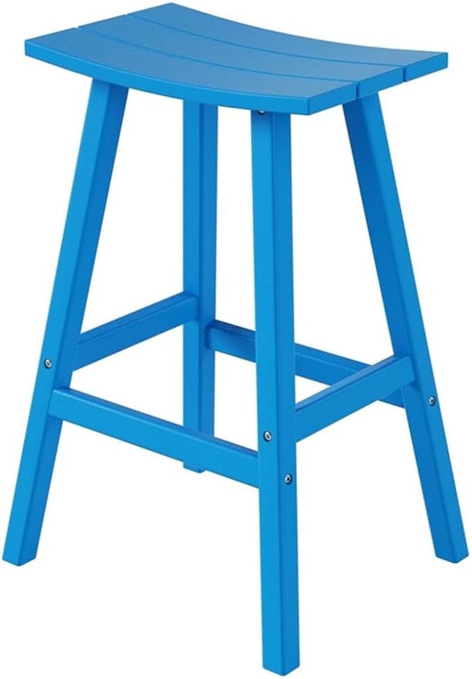 Costaelm All-Weather Outdoor Bar Stools, 29" Height Patio Stools & Bar Chairs, Adirondack Poly Patio Bar Stool for Patio, Deck, Kitchen Counter and Garden,