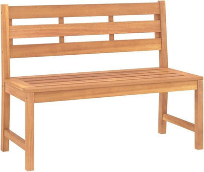 Patio Bench 44.9" Solid Teak Wood Patio Furniture, Patio Benches
