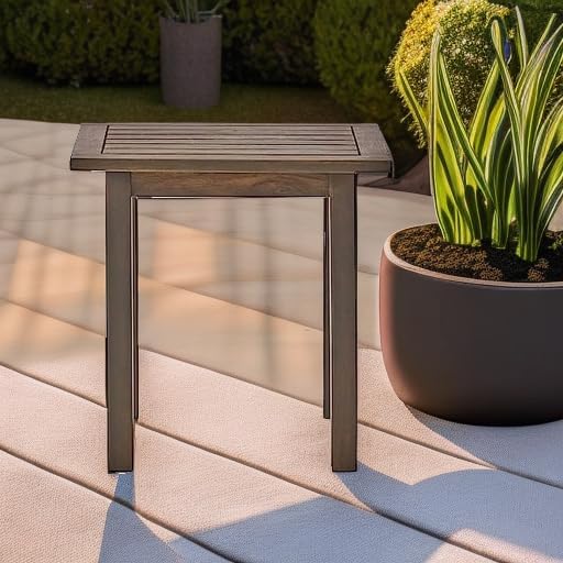 Christopher Knight Home Sadie Outdoor Acacia Wood Accent Table, Gray Finish