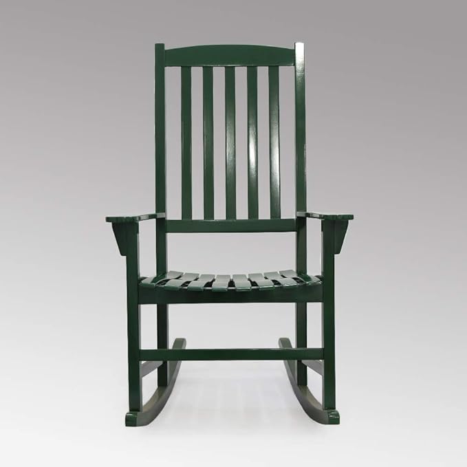 Cambridge Casual Solid Wood Bentley Porch Rocking Chair, Hunter Green