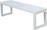 Backless Outdoor Bench, Pure Wrought Iron Metal Garden Bench with Reserved Fixing Holes for Yard Porch Balcony - Photo 1