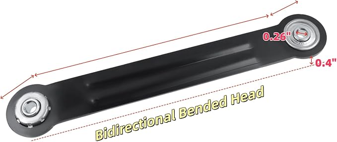 Glider Bearing Arm Bracket Replacement, 4Pcs Balck, 9.9 Inch Length & 7.5 Inch Hole Center, Hardware Rocker Parts for Patio Glider, Garden Bench, and Chair Repair