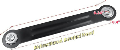 Glider Bearing Arm Bracket Replacement, 4Pcs Balck, 9.9 Inch Length & 7.5 Inch Hole Center, Hardware Rocker Parts for Patio Glider, Garden Bench, and Chair Repair
