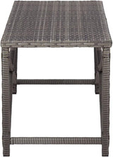 47.2 Inch Outdoor Garden Bench, Weather-Resistant PE Rattan Patio Seating with Powder-Coated Steel Frame - Photo 4