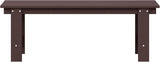 WestinTrends Ashore Outdoor HDPE 48" Modern Backless Patio Bench, Dark Brown - Photo 9