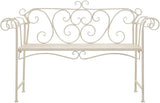 Love Seat Bench White Cast Iron Antique Designed Outdoor Patio Porch Home Garden Parks Backyard Pool - Photo 2