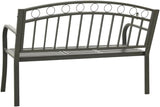 Patio Bench with a Table, Outdoor Garden Benches, Chairs with Armrests for Park, Yard, Porch, Lawn, Balcony, Backyard - Photo 6
