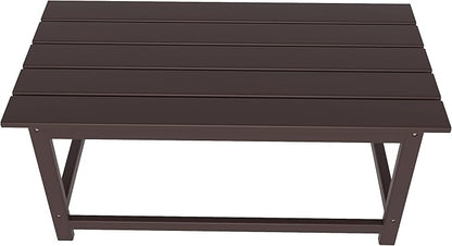 WO WESTIN OUTDOOR HDPE Laguna Outdoor Poly Adirondack Coffee Table, Dark Brown
