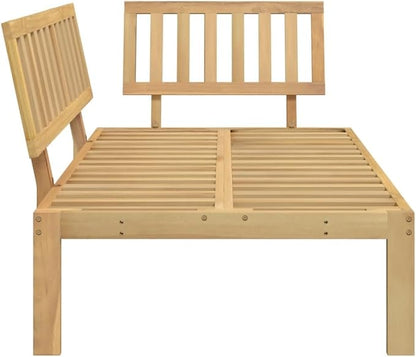 Pallet Corner Sofa Brown Solid Acacia Wood Modular Garden Sofa Outdoor Furniture Outdoor Couch Poolside Lounge Furniture Backyard Seating Ensemble for Deck Balcony Patio Garden