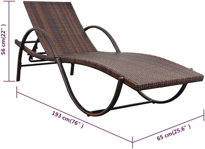 Sun Lounger Outdoor Chaise, Outdoor Lounge Chairs Set of 2, Chaise Lounge, Lounge Chairs for Outside, Pool Lounge Chairs - Photo 2