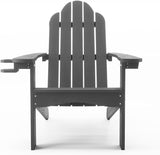 LUE BONA HDPS Adirondack Chairs Set of 8, Fire Pit Outdoor Chair Weather Resistant with Cup Holder - Photo 7