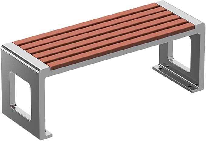 Outdoor Garden Bench, Park Bench, Patio Furniture Bench Chair with Cast Steel & Solid Wood Structure,Weather Proof Porch Loveseat, Perfect for Deck, Lawn, Poolside(A,47x15.7x16.5IN)