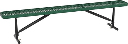 8 Feet Heavy Duty Metal Park Bench for Outside, Outdoor Bench with Portable Frame, Commercial Benches for Shopping Mall, Store, Park, Patio, Deck, Green