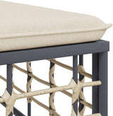 Modular Garden Corner Sofa, Outdoor Patio Wicker Seat with Padded Cushions, Anthracite Modular Furniture for Balcony - Photo 7