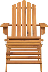 Solid Acacia Wood Folding Adirondack Chair Set of 2 - Photo 5