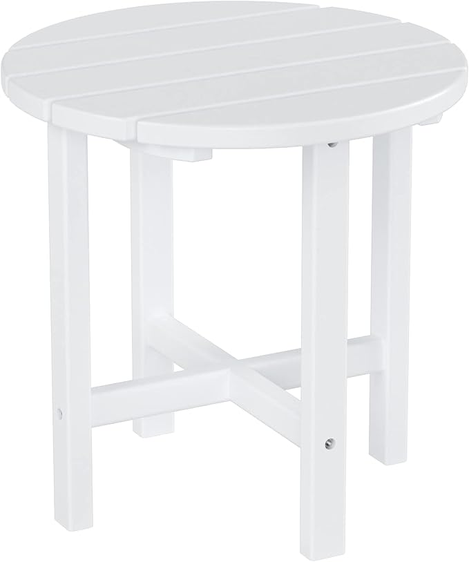WestinTrends Malibu 3-Piece Set Outdoor/Patio Rocking Chairs with a Side Table (2 Seater), White