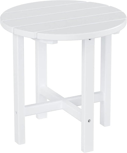 WestinTrends Malibu 3-Piece Set Outdoor/Patio Rocking Chairs with a Side Table (2 Seater), White