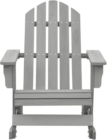 Patio Rocking Chair Wood Gray, Patio Dining Chairs, Outdoor Patio Chairs Set for Garden, Balcony, or Poolside