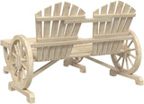 Solid Fir Wood Adirondack Chair and Table Set with Wagon-Wheel Armrests - Photo 5