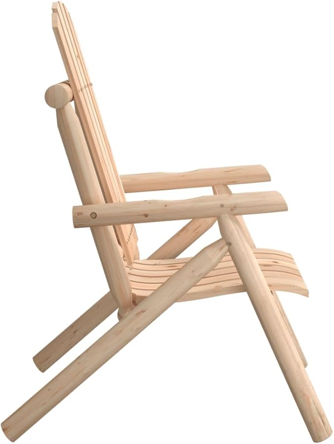 Natural Solid Spruce Wood Adirondack Garden Chair for Patio Balcony Outdoor Seating Comfort Ergonomic Design Durable - Photo 5