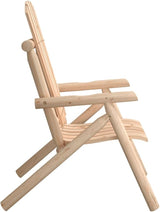 Natural Solid Spruce Wood Adirondack Garden Chair for Patio Balcony Outdoor Seating Comfort Ergonomic Design Durable - Photo 5