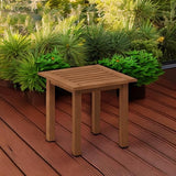 Furinno FG18506 Tioman Hardwood Patio Furniture Outdoor End Table, Natural - Photo 5