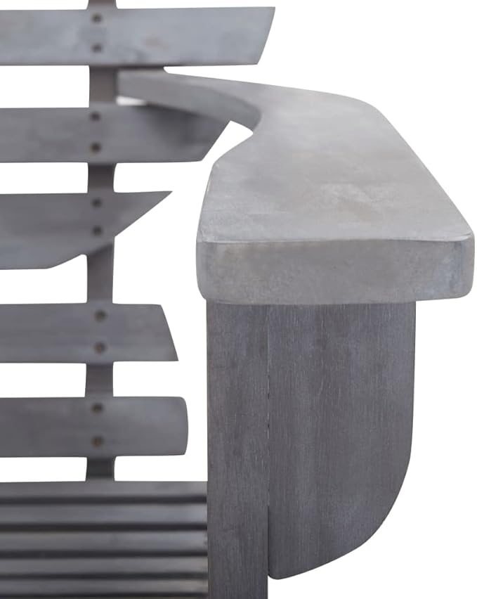 Adirondack Chair,Outdoor Patio Furniture,Outdoor Dining Chairs,Porch Chairs,Balcony Chairs,Kitchen Chairs,Armchair, Reading Chair, for Balcony,Porch,Deck, Solid Acacia Wood Gray