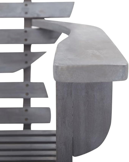 Adirondack Chair,Outdoor Patio Furniture,Outdoor Dining Chairs,Porch Chairs,Balcony Chairs,Kitchen Chairs,Armchair, Reading Chair, for Balcony,Porch,Deck, Solid Acacia Wood Gray