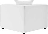 Modway EEI-4385-WHI Saybrook Patio Upholstered 6-Piece Sectional Sofa in White - Photo 7