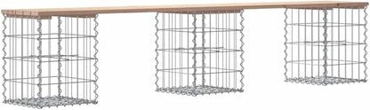 vidaXL Garden Bench Natural Wood Pine Wood Large Durable Garden Bench