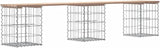 Solid Pine Wood Garden Bench with Chic Gabion Base for Outdoor Seating - Photo 6