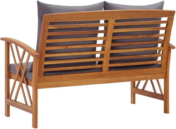 Patio Bench with Cushions, Outdoor Bench, Garden Bench, Balcony Bench, Outdoor Furniture, Picnic Table Bench - Photo 4