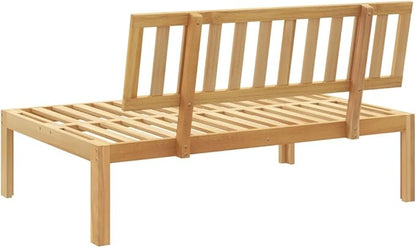 Pallet Middle Sofa Natural Wood Solid Acacia Wood Couch Outdoor Couch for Porch Outdoor