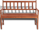 Light Brown Acacia Hardwood Garden Bench Medium Durable Rustic Outdoor Seating with Smooth Oiled Finish Comfortable - Photo 3