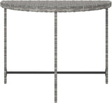 Modern Grey Poly Rattan Garden Table with Powder-Coated Steel Frame for Outdoor and Indoor Use, 4-Person Dining Set - Photo 5